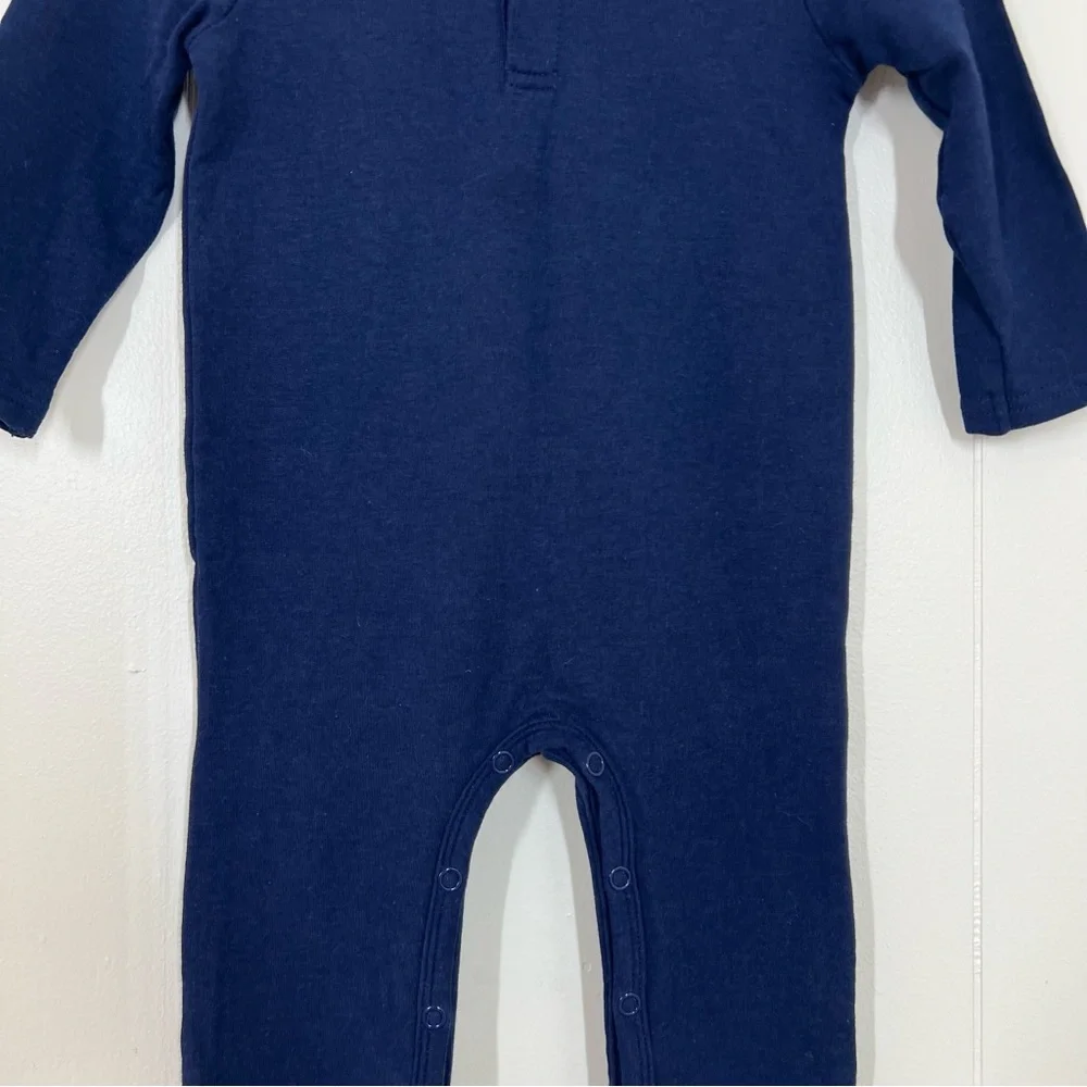 Little Sleepies Navy Blue Polo Romper